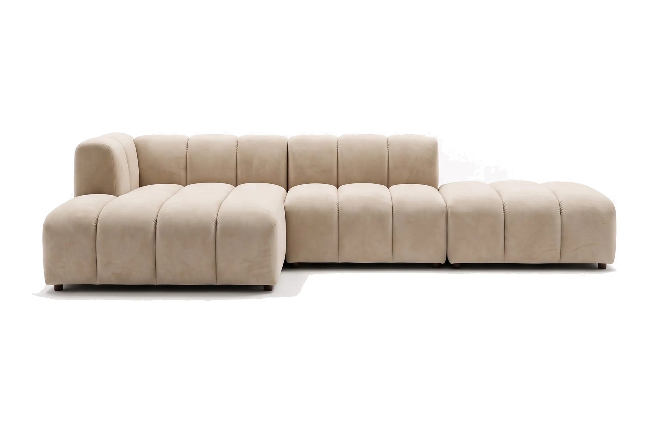 Cream L-shaped modular sofa — 1