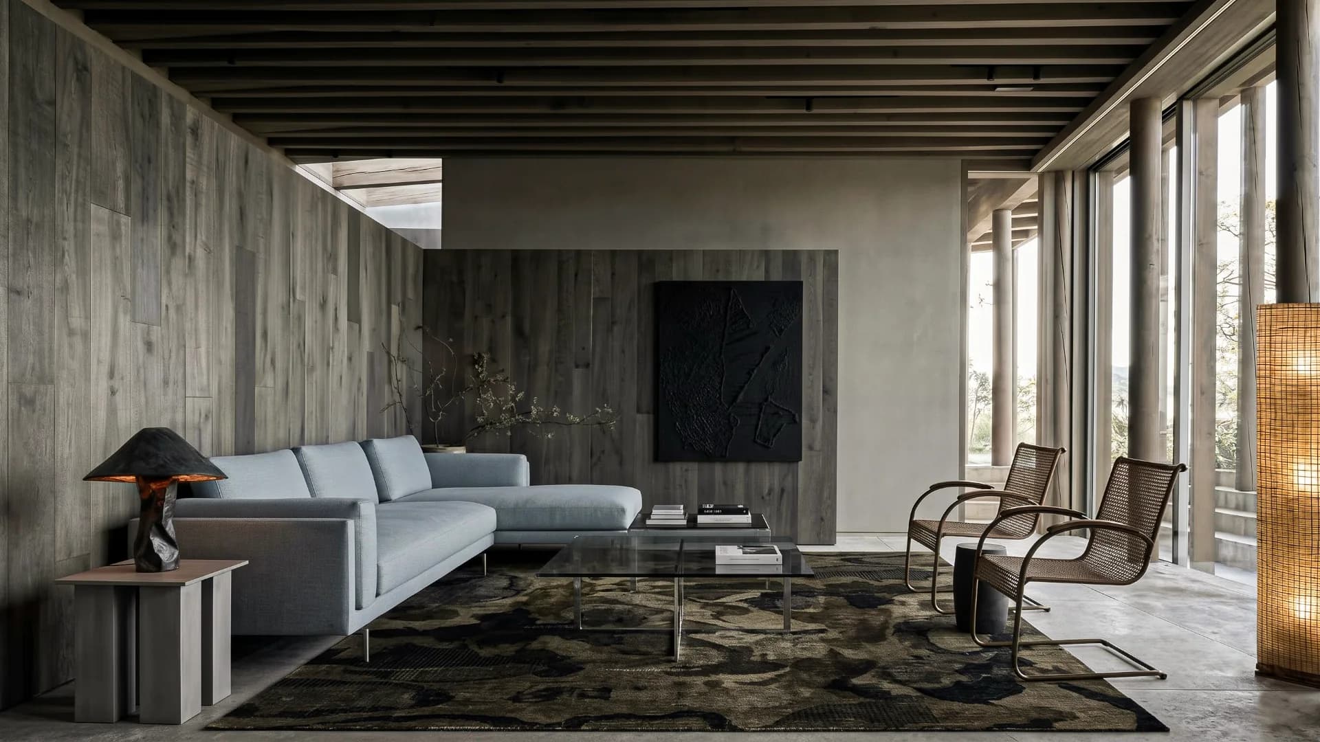 Blue-grey corner sofa — 2